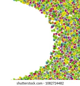 Vector colorful botanical garden fresh leaves background design element