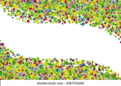Vector colorful botanical garden fresh leaves background design element