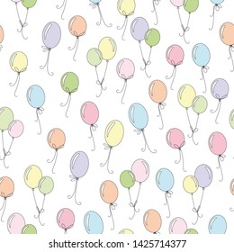vector colorful bright baloon pattern