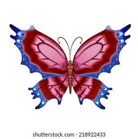 vector colorful bright butterflies