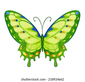 vector colorful bright butterflies