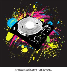 vector colorful bright ink splat