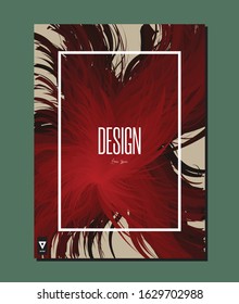 vector colorful brochure template with abstract  grunge shape