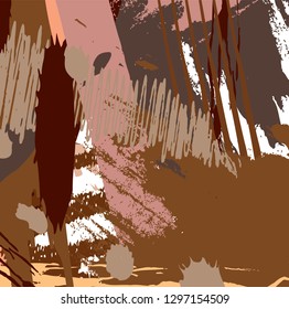 vector colorful brown paint brush and strokes, splash for poster, brochures, flyers, banner, wallpaper, poster. freehand composition . modern nice strokes pattern