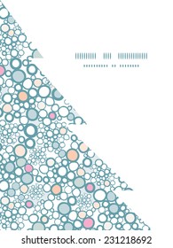 Vector colorful bubbles Christmas tree silhouette pattern frame card template