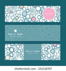 Vector colorful bubbles horizontal banners set pattern background