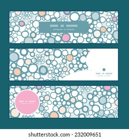 Vector colorful bubbles horizontal banners set pattern background