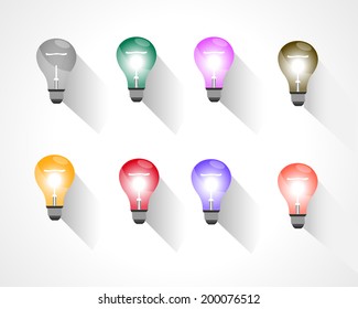 Vector Colorful Bulbs 