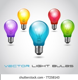 Vector Colorful Bulbs