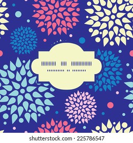 Vector colorful bursts frame seamless pattern background