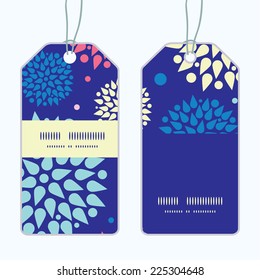 Vector colorful bursts vertical stripe frame pattern tags set