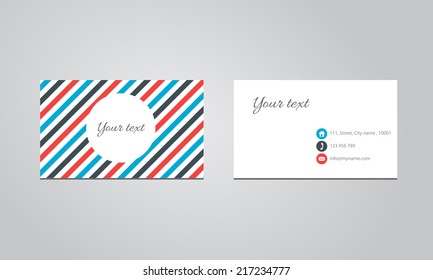 Vector colorful business card  template