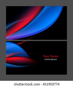 Vector colorful business card template. Elements for design. Eps10 vector illustration