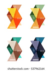 Vector colorful business infographic template or web banner layout. Arrow shape