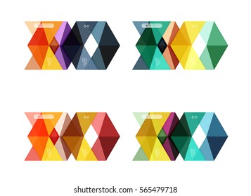 Vector colorful business infographic template or web banner layout. Arrow shape