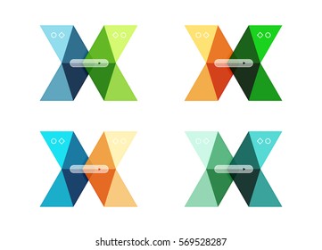 Vector colorful business infographic template or web banner layout. Arrow shape