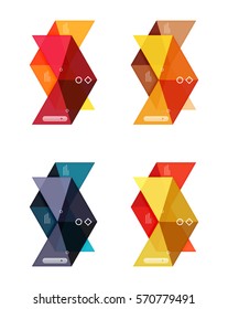 Vector colorful business infographic template or web banner layout. Arrow shape