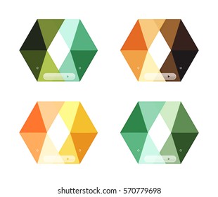 Vector colorful business infographic template or web banner layout. Arrow shape
