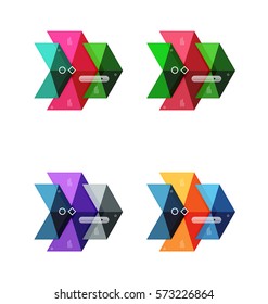 Vector colorful business infographic template or web banner layout. Arrow shape