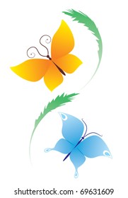 vector colorful butterflies