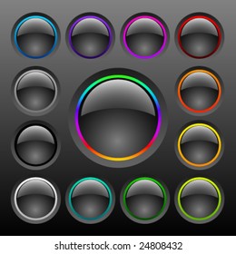 Vector Colorful Button Set