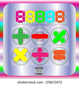 Vector Colorful of calculator icons