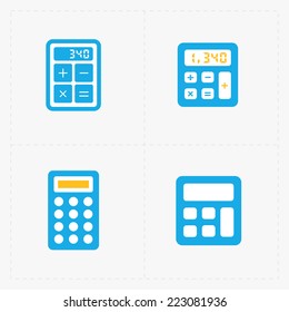 Vector colorful calculator icons set