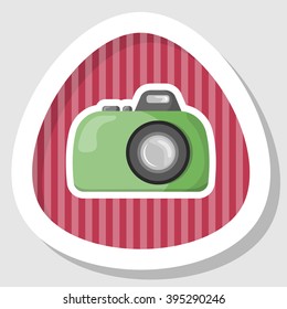 Vector colorful camera icon
