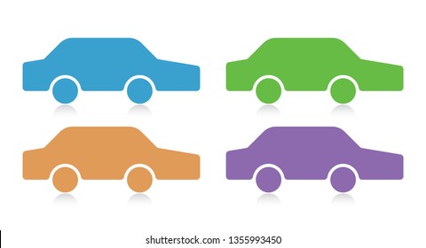 vector colorful car symbol
