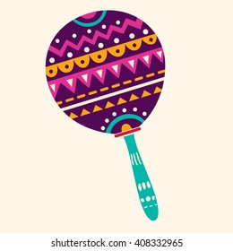 Vector colorful cartoon Maraca