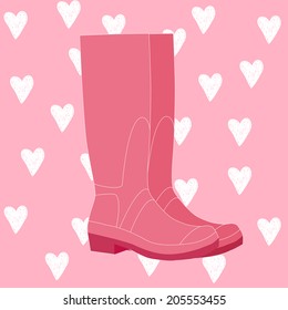 vector colorful cartoon romantic wellingtons