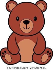 Vector colorful cartoon teddy bear