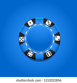 Vector colorful casino chip