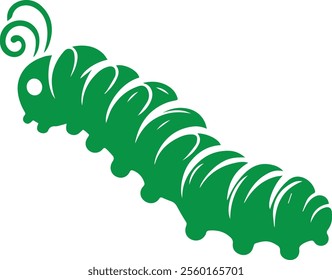 vector colorful caterpillar animal illustration	