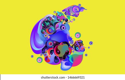 Vector Colorful Chicken illustration for Background  chinese zodiac logo and symbol