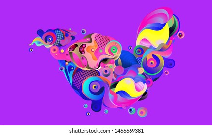 Vector Colorful Chicken illustration for Background  chinese zodiac logo and symbol