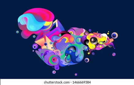 Vector Colorful Chicken illustration for Background  chinese zodiac logo and symbol
