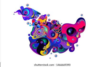 Vector Colorful Chicken illustration for Background  chinese zodiac logo and symbol
