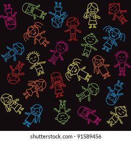 Vector of colorful children background