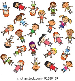 Vector of colorful children background