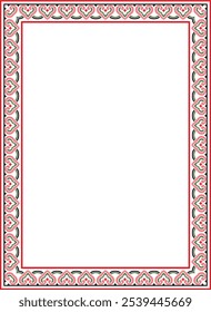 Vector colorful Chinese rectangle, frame. Square ornaments of oriental peoples, korea, taiwan, china, hong kong, indonesia
