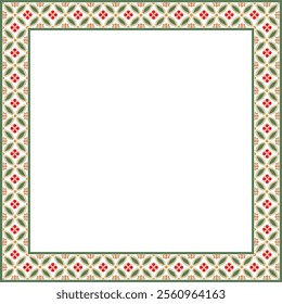 Vector colorful Chinese rectangle, frame. Square ornaments of oriental peoples, korea, taiwan, china, hong kong, indonesia
