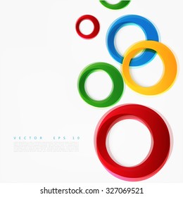 Vector colorful circle. Beautiful color design elements