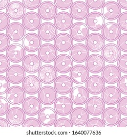 vector colorful circle geometry seamless pattern with floral background