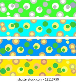 Vector Colorful Circles Banner Set #3