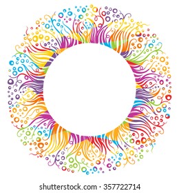 vector colorful circular floral pattern