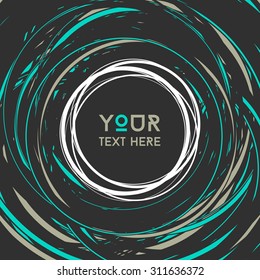 Vector colorful circular logo with copyspace for Text. Isolated on colorful abstract background. Creative Hipster Banner. EPS 10