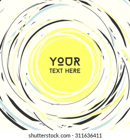Vector colorful circular logo with copyspace for Text. Isolated on colorful abstract background. Creative Hipster Banner. EPS 10