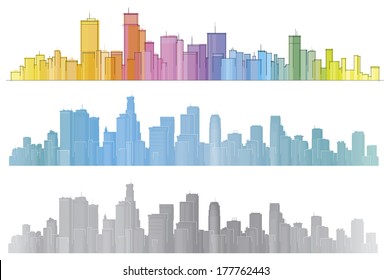 Vector colorful cities.