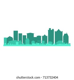 Vector colorful cities. Vector illustration.